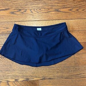 Navy Athletic Skirt with Built-In Shorts